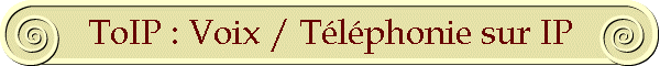 ToIP : Voix / T�l�phonie sur IP